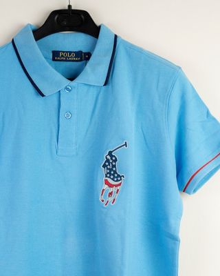 RL P1 100% Combed Cotton Polo Sky Blue_img_1