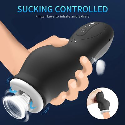 Swallowing Automatic Male Masturbator Cup Powerful Sucking Vibrating Penis Stimulation Oral Sex Toys for Men Masturbation Goods_img_1