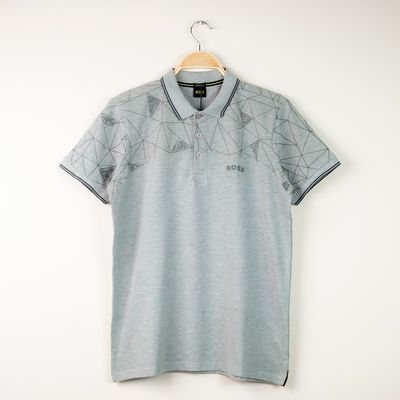 Boss Print Design Polo Gray_img_0
