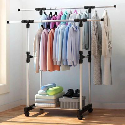 DOUBLE POLE CLOTH RACK