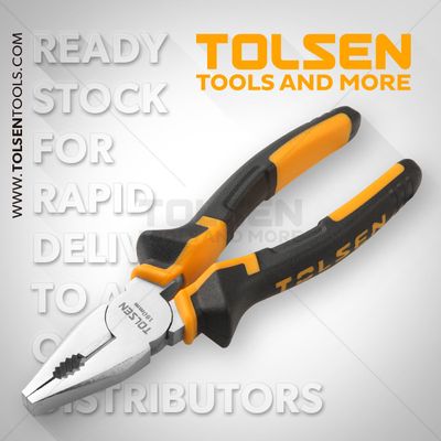 Tolsen Combination Pliers ( 6" / 7" / 8" ) Heavy Duty TPR Handle_img_4