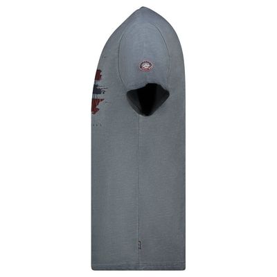 T-Shirt Men Short Sleeve with Dark Grey Flag_img_3