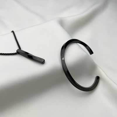 Twisted Stainless Bracelet & Pendant Combo_img_0