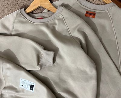 Beige colour oversized sweatshirt- Ragline sleeve_img_3