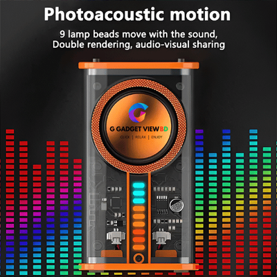 K07 Transparent Wireless Speaker- Orange Color_img_1