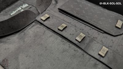 Chic Black Panjabi with Subtle Dot Design_img_3