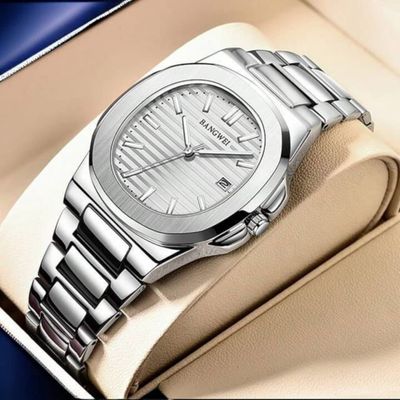 BANGWEI Vintage Square Nautilus Men's Watch Business Stainless Steel Waterproof Luminous Quartz Watch_img_0