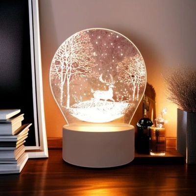 New Cute Snow Deer 3D LED Night Lights Neon Sign Lamp LED Desk Lamp Night Light Table Lamp_img_0