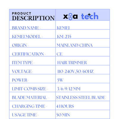 KEMEI KM-235 Professional Hair Trimmer_img_2