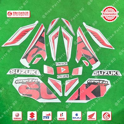 Full Set Sticker for Suzuki Gixxer SF (Old Model, Black & Red) bike._img_0