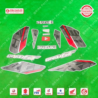 Full Set Sticker for Suzuki Gixxer SF (Black & Red-New Model) bike._img_0