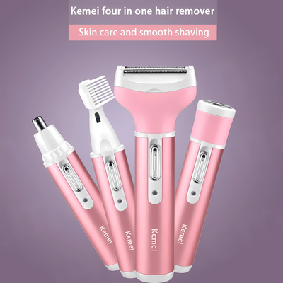 KEMEI KM-6637 Multi-Functional 4 In 1 Rechargeable Women Body Shaver_img_2