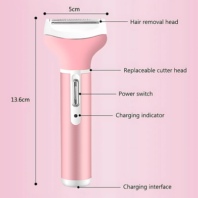 KEMEI KM-6637 Multi-Functional 4 In 1 Rechargeable Women Body Shaver_img_4