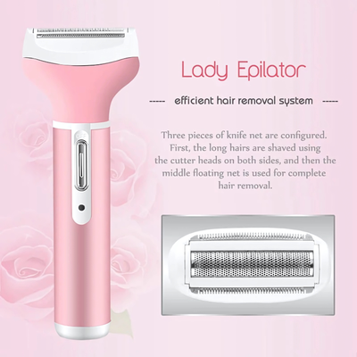 KEMEI KM-6637 Multi-Functional 4 In 1 Rechargeable Women Body Shaver_img_7