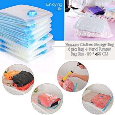 বায়ুরোধী Cloth Storage bag ( 4 bag+1 pumper)_img_0