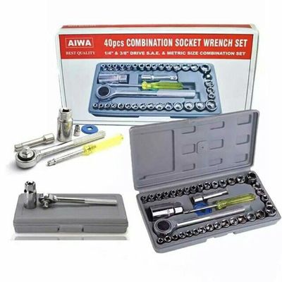 Aiwa 40pcs Multipurpose Combination Socket Set with Box_img_1