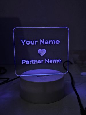 Customizable Love Acrylic Lamp (X Love Y)_img_2