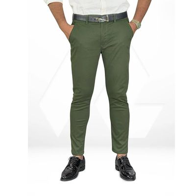 Solid Dubai Stig Fabrics Pant For Men's -olive_img_1
