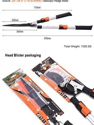 HARDEN Garden Hedge Shear, Adjustable, Telescopic, (29.5"-34.5"), Rubber Grip; 630534_img_6