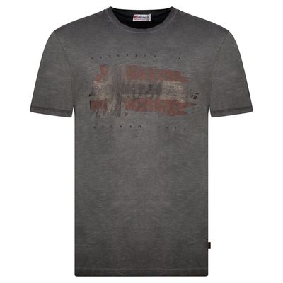 Men's T-Shirt Short Sleeve with Black Flag_img_0