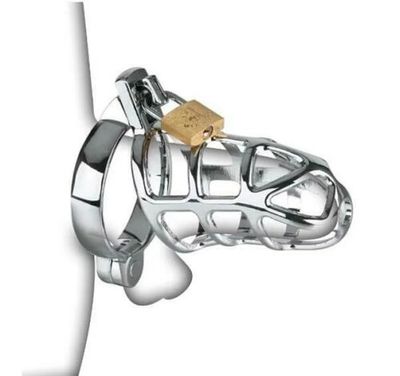 Metal Male Chastity Devices Hollow Cock Cage Penis Ring Sleeve Lockable Sex Toy for Men Bird Chastity Cage Bird Device For Adult_img_0