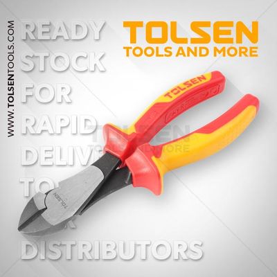 TOLSEN 7" VDE 1000V Insulated Diagonal Cutting Pliers Premium Series Model: V16037 | V38127_img_1
