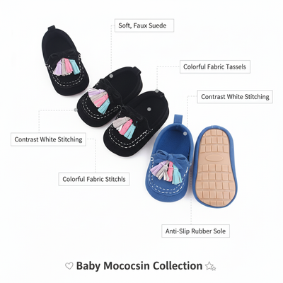 Baby Tassel Moccasins Antislip Sole Prewalker Lofer Shoes (0 - 12 Months) for yours ANGEL_img_4