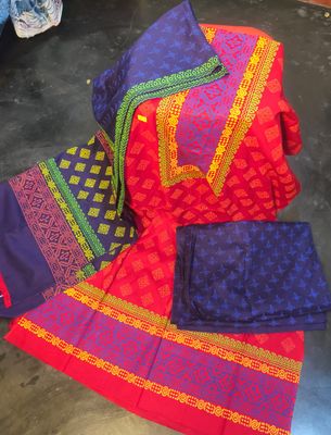 রাঙা সন্ধ্যা - সুতি থ্রি-পিস_img_2
