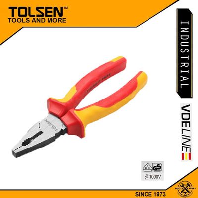 Tolsen VDE 1000V Insulated Combination Pliers 160mm (6") Model: V38116_img_0