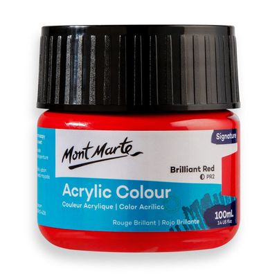 Mont Marte 100ml Red Colour (Brilliant Red)_img_0