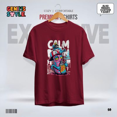 Calm Down Premium Drop Shoulder T-shirt - 50_img_2