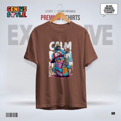Calm Down Premium Drop Shoulder T-shirt - 50_img_4