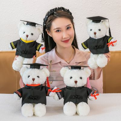 Doctor Hat Teddy Bear: Graduation Plush Toy Gift 30cm_img_2