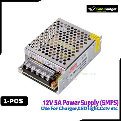 12V 5A DC Power Supply SMPS | Compact 60W Adapter for Electronics_img_0