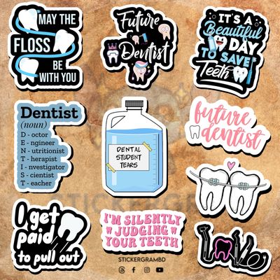 Dental Students Sticker Set_img_0