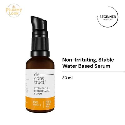 Deconstruct 10% Non-Irritating Vitamin C Face Serum For Glowing Skin|10% Vitamin C + 0.5% Ferulic Acid | Water Based Serum|Highly Stable Vitamin C Face Serum For Women And Men | Beginner Friendly |-(30ml)_img_0