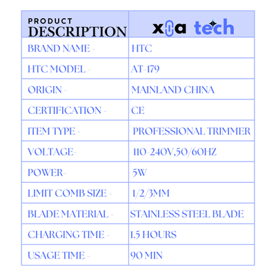 HTC at- 179 Professional Hair Trimmer for Men_img_6