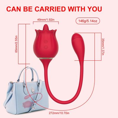 Rose Vibrator for Woman G Spot Clitoral Stimulation Tongue Licking Massager Vagina Clit Nipple Adults Sex Toys for Female_img_2
