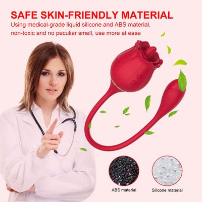 Rose Vibrator for Woman G Spot Clitoral Stimulation Tongue Licking Massager Vagina Clit Nipple Adults Sex Toys for Female_img_5