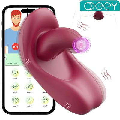 App Remote Control Tongue Vibrator Wearable G Spot Butterfly Vibrators 10 Modes Clitoris Massager Couples Sex Toys for Women_img_0
