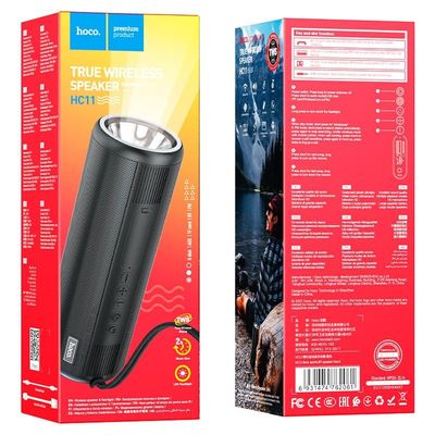 Hoco HC11 Bluetooth Wireless Speaker with Flashlight – Black Color_img_1