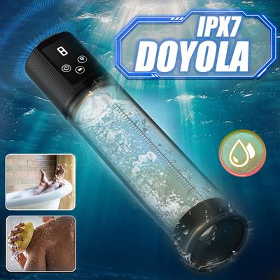 Electric Penis Pump Adult Sex Toys Dick Enlarger for Men Erection 9 Pressure Training Mode Male Masturbator Pocket Pussy_img_1