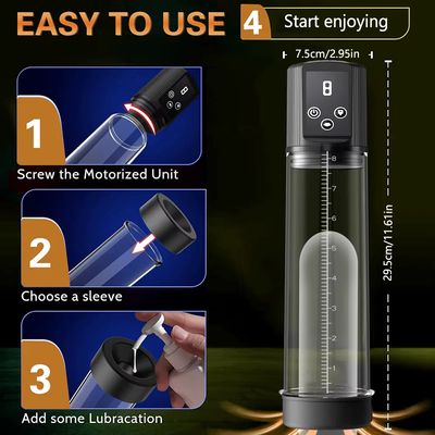 Electric Penis Pump Adult Sex Toys Dick Enlarger for Men Erection 9 Pressure Training Mode Male Masturbator Pocket Pussy_img_3