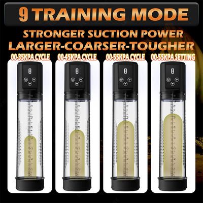 Electric Penis Pump Adult Sex Toys Dick Enlarger for Men Erection 9 Pressure Training Mode Male Masturbator Pocket Pussy_img_2