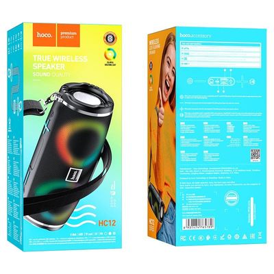 Hoco HC12 RGB Wireless Bluetooth Speaker – Black Color_img_1