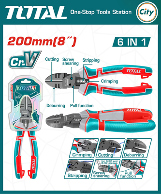 6 in 1 Multi Functional Diagonal Cutting Pliers TOTAL TOOLS THTMF386_img_0