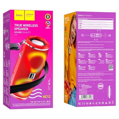Hoco HC12 RGB Wireless Bluetooth Speaker – Red Color_img_1