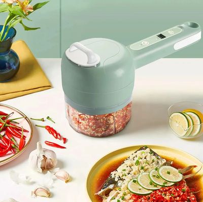 Electric vegetable cutter, slicer, ginger, garlic masher, blender, food slice grinder ._img_0