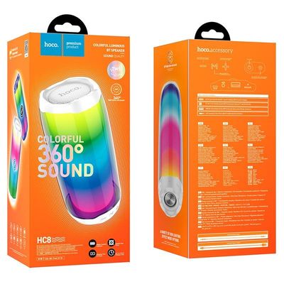 Hoco HC8 Pulsating Luminous Wireless Speaker – White  Color_img_1