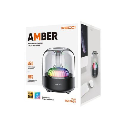 RECCI RSK-W31 LED Light Amber Wireless Speaker_img_1